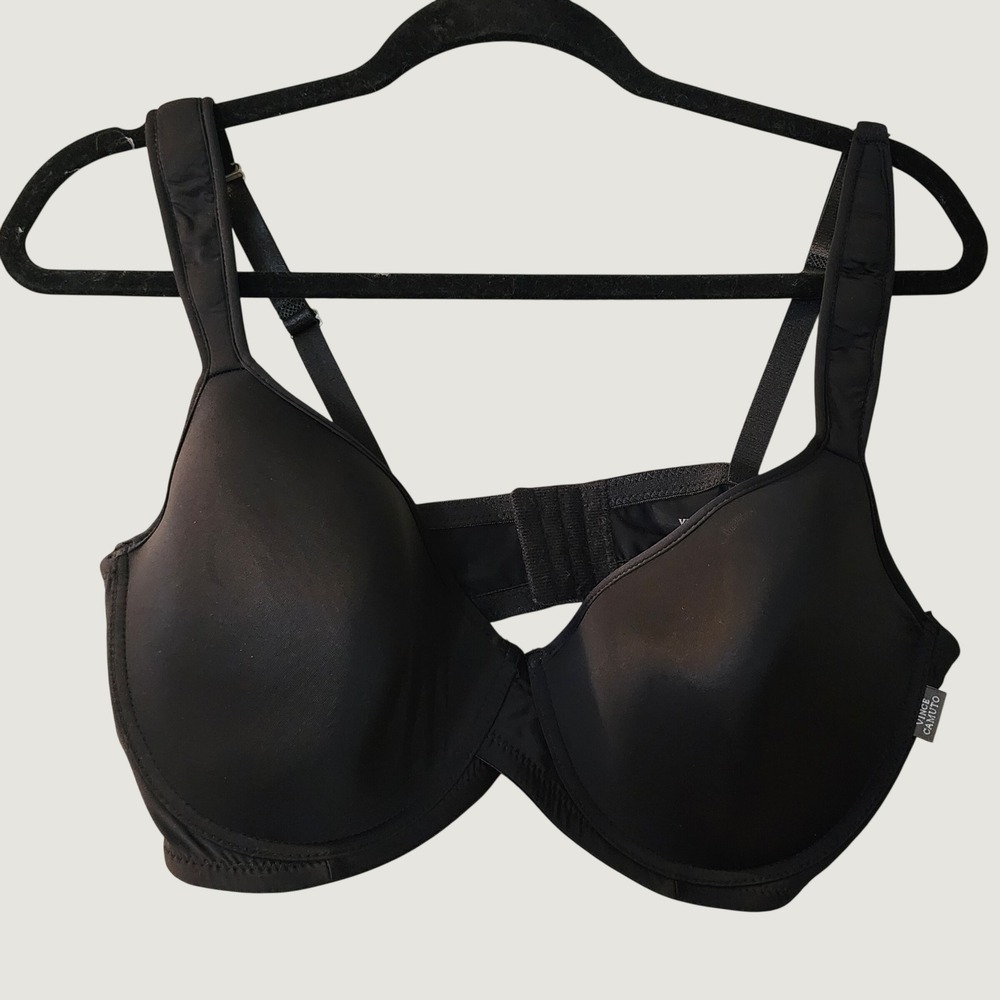 Vince Camuto Underwire Bra Womens 42D Black Good Full Coverage Molded Cups